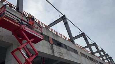 軌道交通18號線跳蹬站安裝化學螺栓